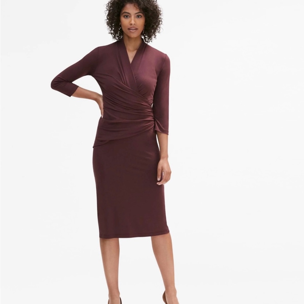 MM. LaFleur Burgundy Wrap Dress